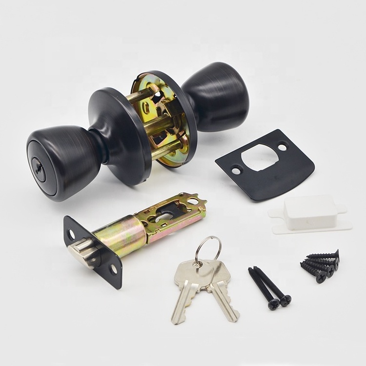 Door Lock Factory Price Contractors Favorite Tulip Style Tubular Knobset Keyed Entry Door Lock