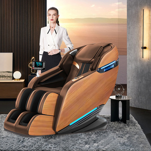 Hot sale 2d SL Track 4D Body Massager Chair Heat Control Lift Up zero gravity PU leather Healthcare Touch screen massage chair