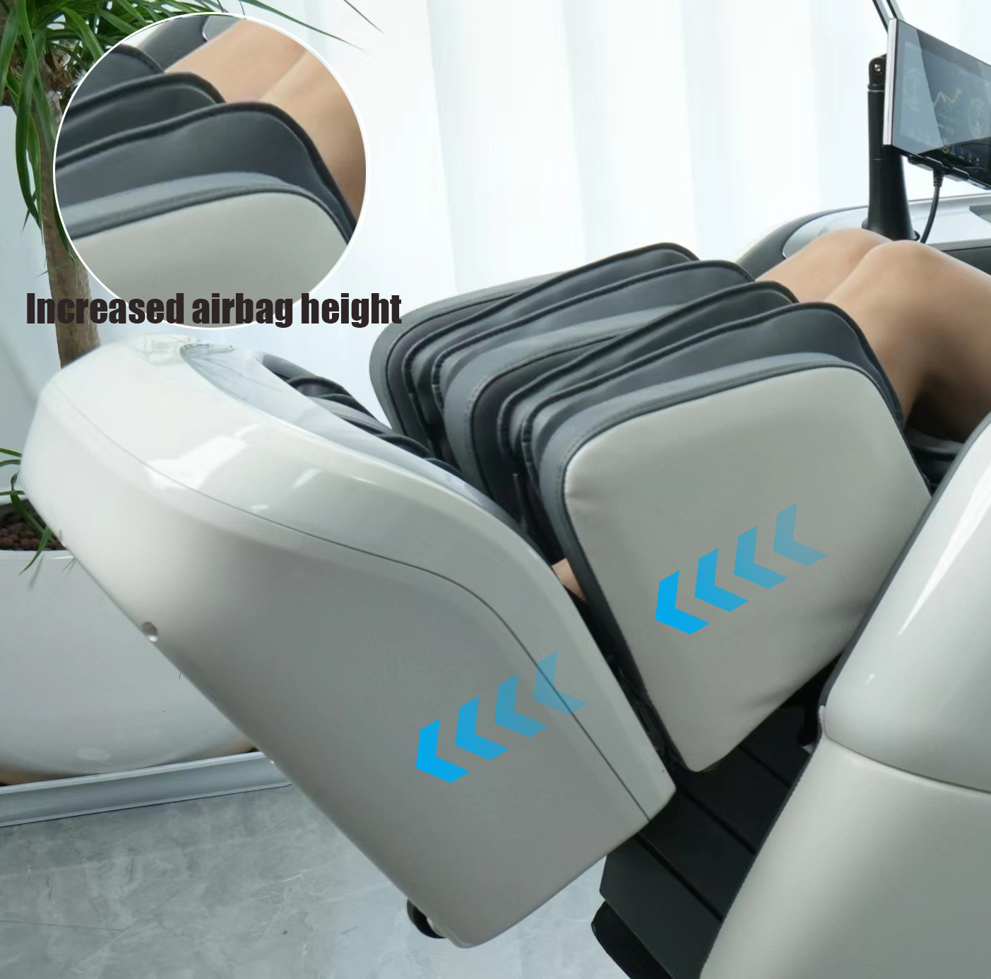 OEM massage long chair zero gravity big tall stretch manipulator 4d smart AI massage chair export to USA