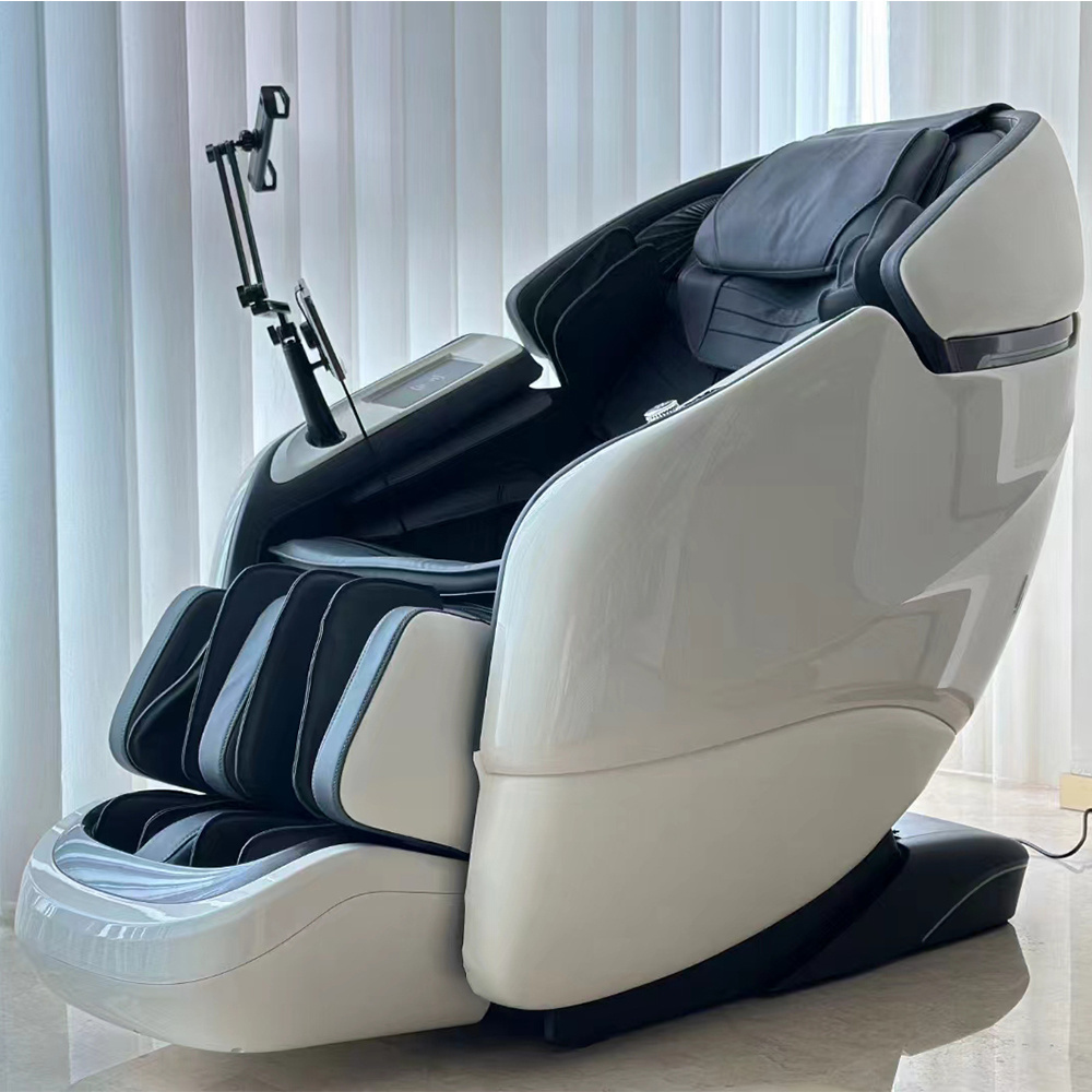 OEM massage long chair zero gravity big tall stretch manipulator 4d smart AI massage chair export to USA