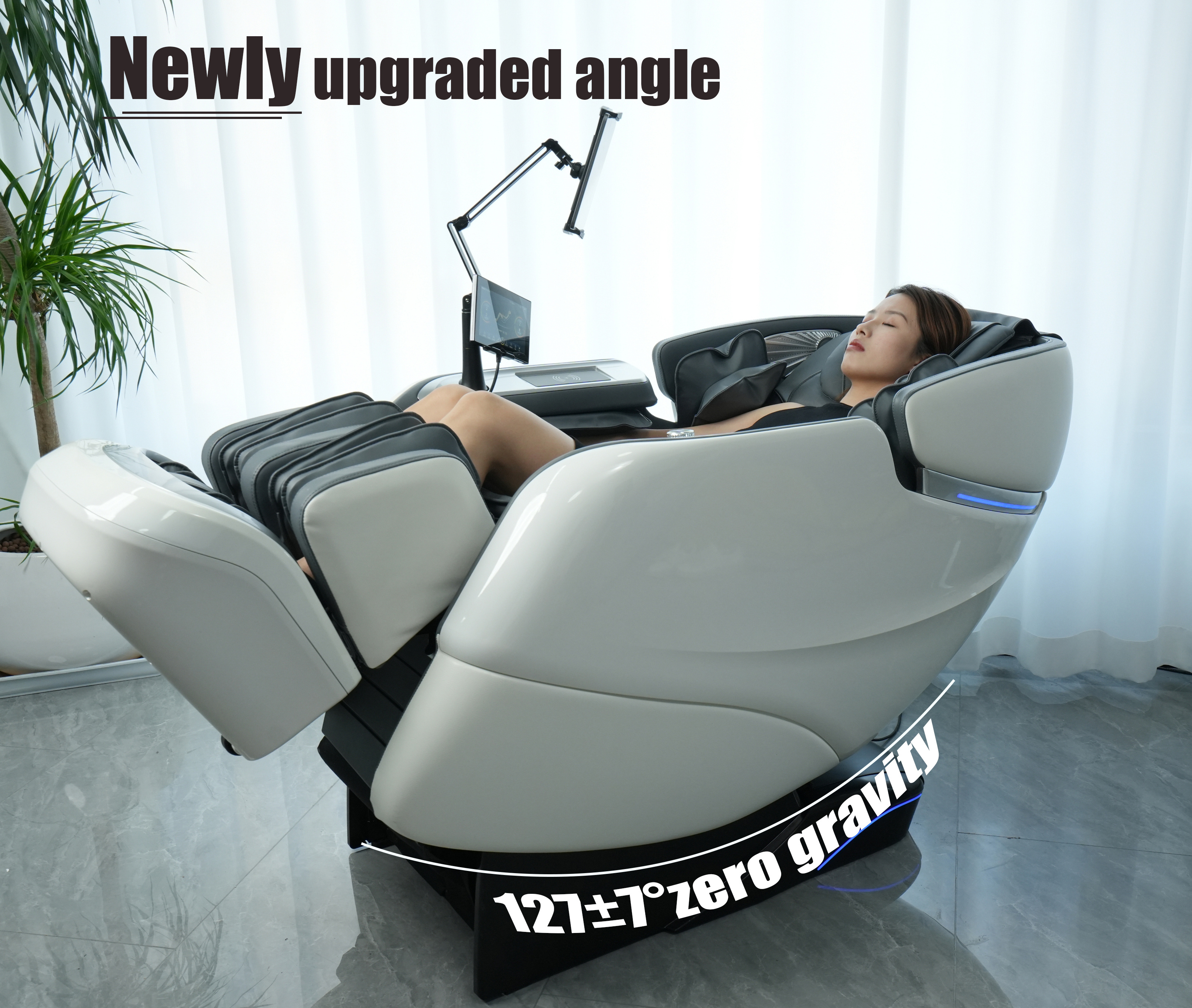 Contemporary high quality electric shiatsu recliner for the whole body 4d zero gravity big tall stretch massage chair