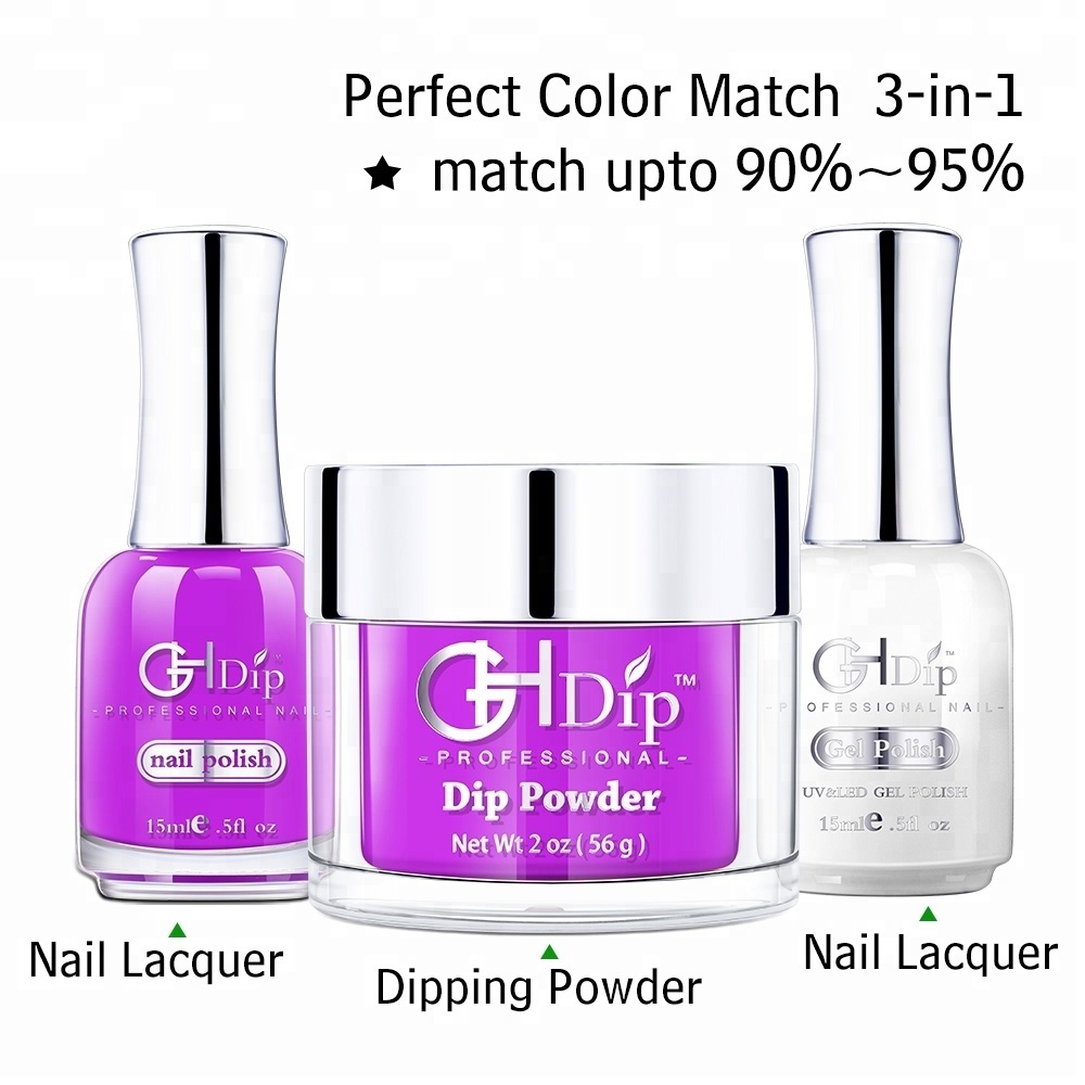 3 in 1 Acrylic Dipping Powder  color  for nail acrylic powder and liquid