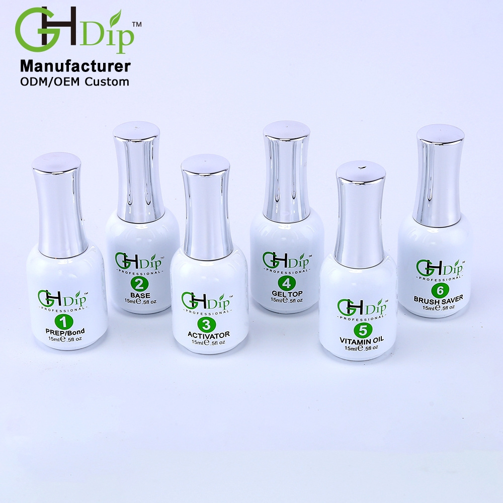 Wholesale Dipping Powder Nail System Liquid, No.6 Brush Saver/Cleaner Acrylic Nail dipping Glue, No need of uv/led light