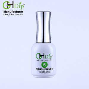 Wholesale Dipping Powder Nail System Liquid, No.6 Brush Saver/Cleaner Acrylic Nail dipping Glue, No need of uv/led light