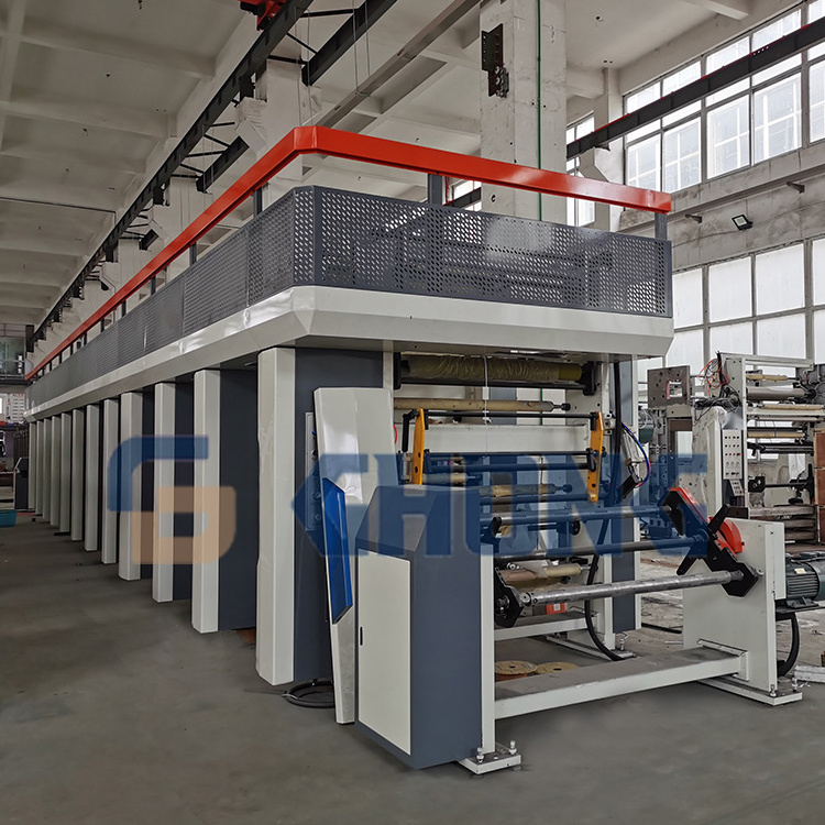 Automatic Wide Format Fabric Rotogravure Satin Ribbon Printer Multicolor PLC Gravure Label Machine