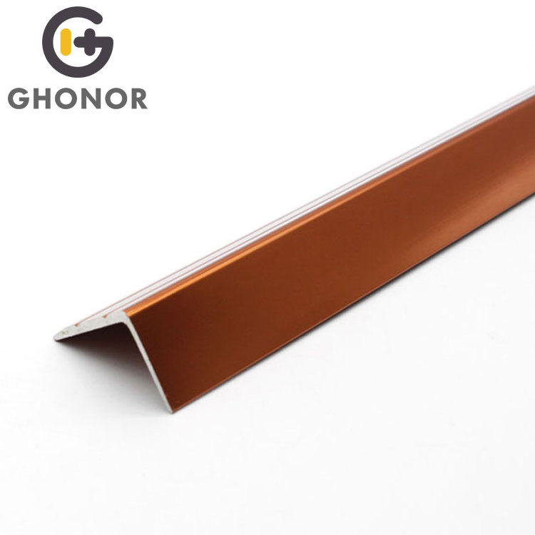 Good Quality Wholesale Aluminum Extruded Profile Bronze Angle Style Stair Nosing