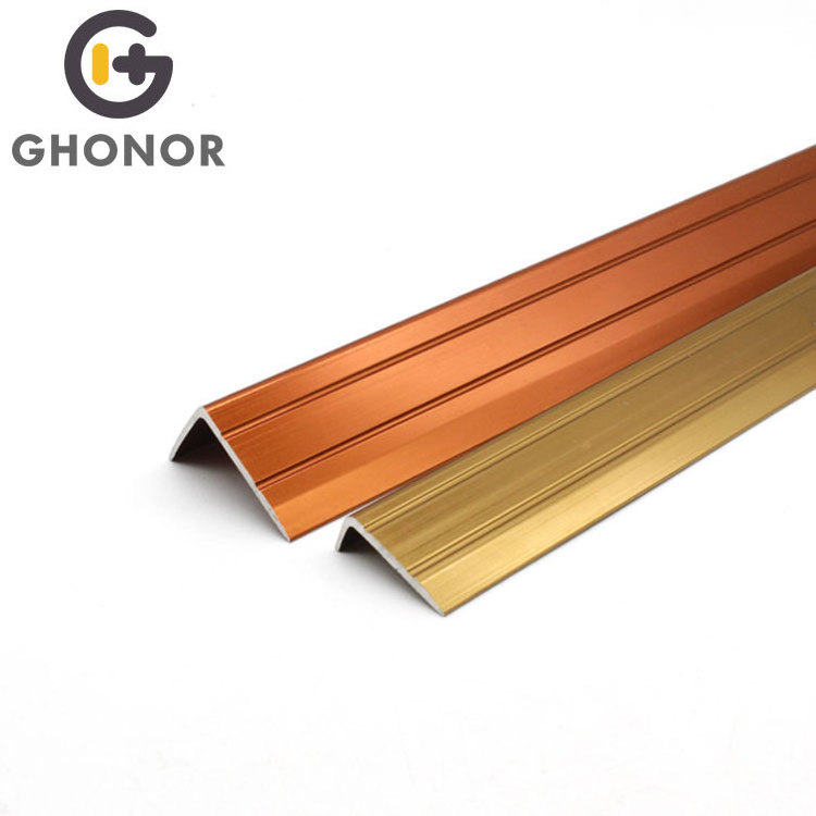 Hot Sale V Shape Grooved Nonslip Aluminum Stair Nosing Profile