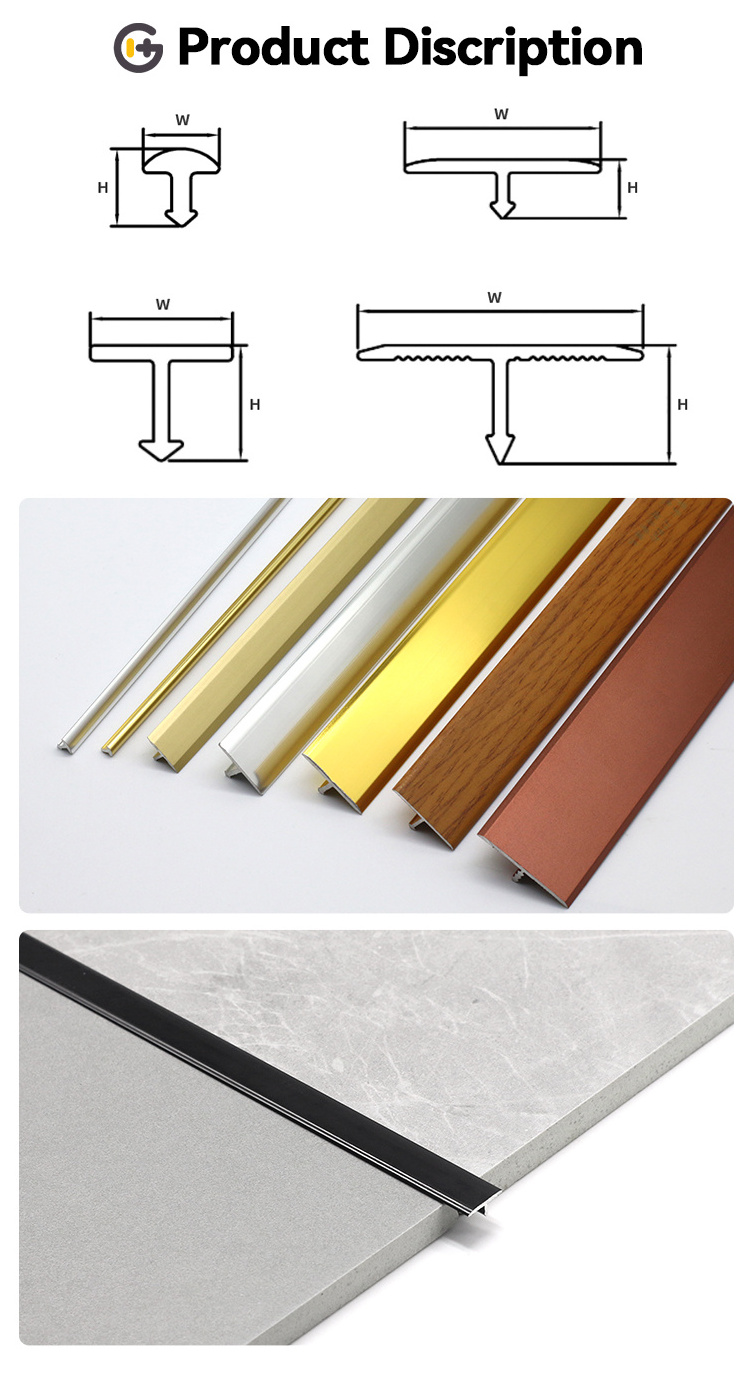 Extruded Aluminium Tile Trim Interior Decor Wall Ceramic Tiles Outside Corner Edge