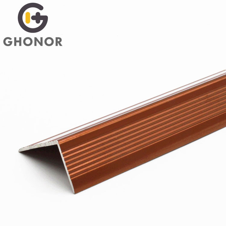 Hot Sale V Shape Grooved Nonslip Aluminum Stair Nosing Profile