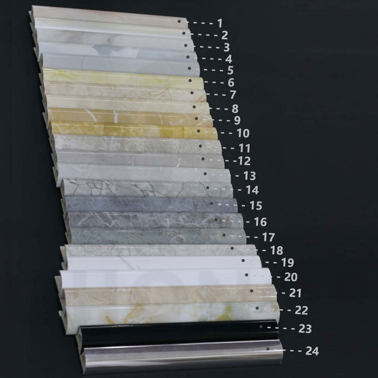 Marble Plastic Transtion Strip and D Moulding Door Corners Edge PVC Moulding Tile Trim Ceiling Decoration