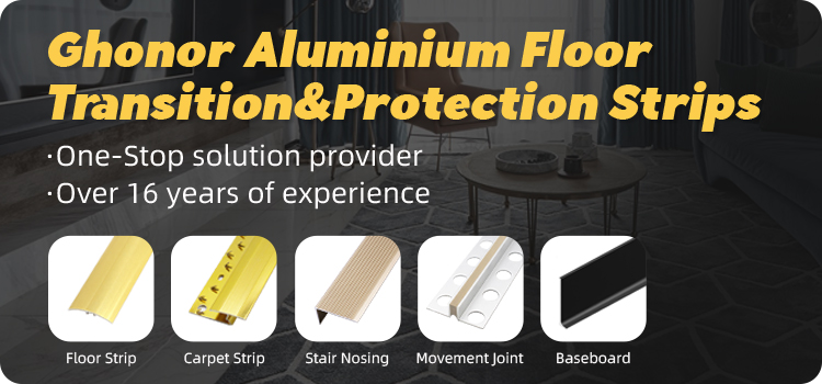 Low MOQ Aluminium Gold Angle Anti Slip Step Nosing Tiles