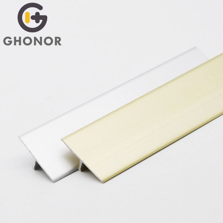 Aluminum Gold 22Mm Width T Shaped Molding Edging Strip Table Furniture Decorative Metal Edge Trim For Furniture Cabinet