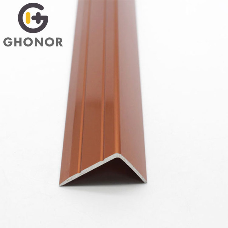 Good Quality Wholesale Aluminum Extruded Profile Bronze Angle Style Stair Nosing