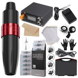 Ghostaxe 2021 Professional Tattoo Machine Coil Tattoo Kit With Machine And LCD Digital Power Supply For Body Art