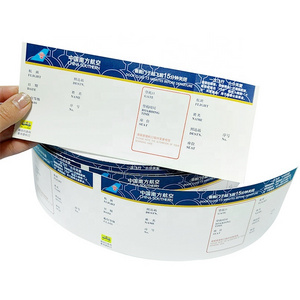 Wholesale International thermal boarding pass printing Airline flight tickets Blank Thermal Printing Paper