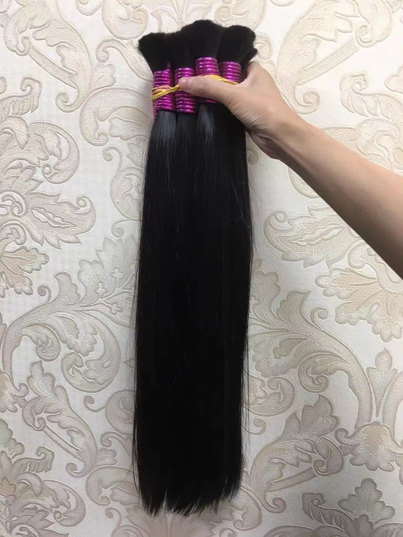 Cabelo Humano India Hair Human Virgin Hair Bulk 100% Unprocessed Raw Virgin Human Hair