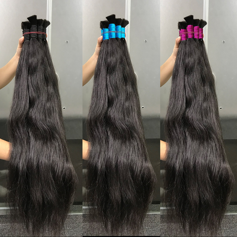 Cabelo Humano India Hair Human Virgin Hair Bulk 100% Unprocessed Raw Virgin Human Hair