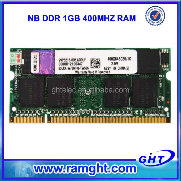 Computer hardware software ETT chips ddr 1gb ram memory for laptop