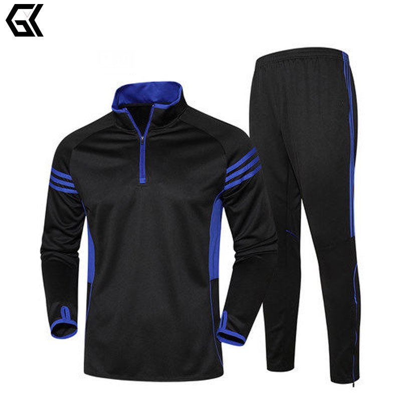 Custom Logo Street Wear Overall Men 2 Piece Track Suit Fashion High Quality Red Black Zipper Sports Wear Tracksuit Comfortable