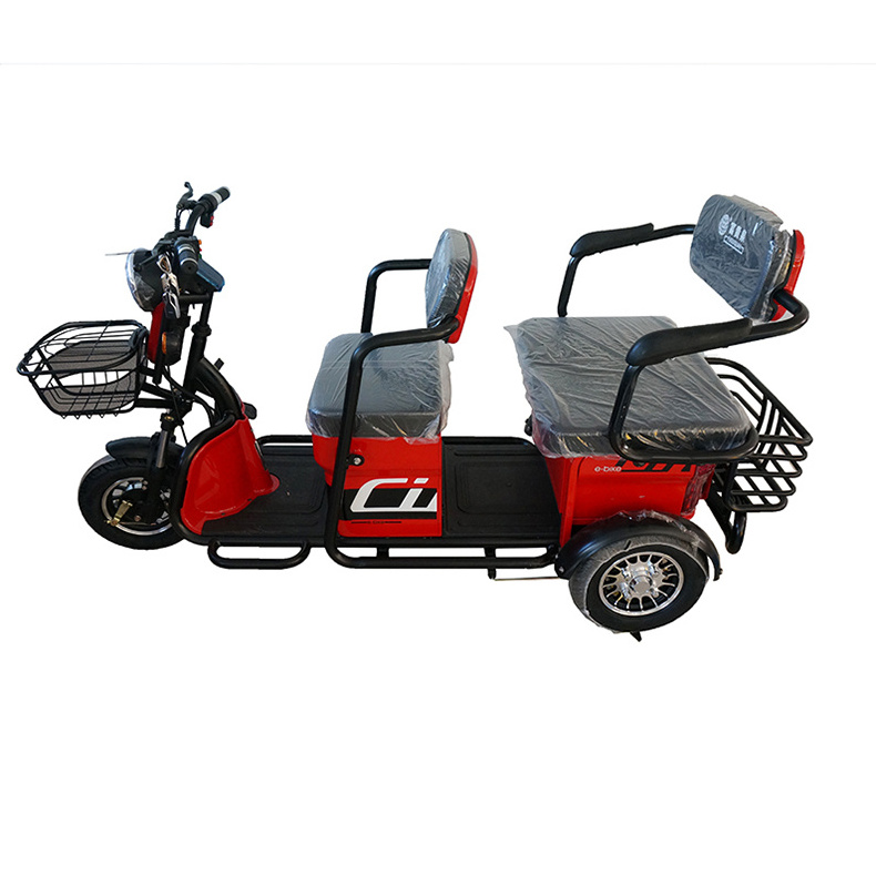 48V Tricycle Electric Bike for Passengers Electric Tricycle 3 Wheel 3 Seat