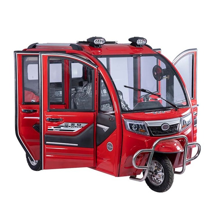 Taxi Electric Tricycle Tuk Tuk Bajaj Enclosed Cabin Passenger Tricycle