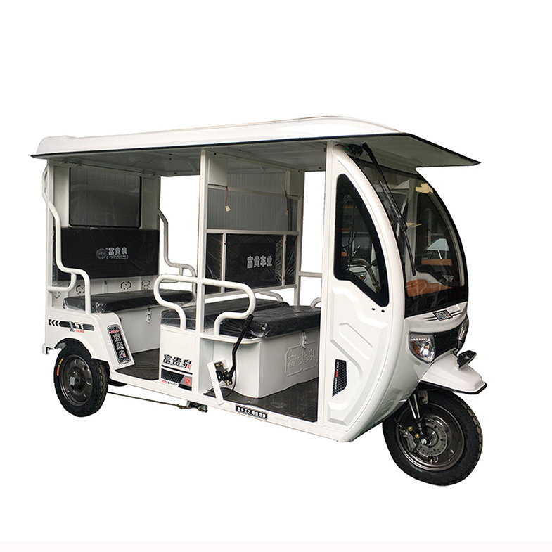 Ghana Motor Tricycle 1200W Tuk Tuk Electricity Three Wheel Passenger Vehicle