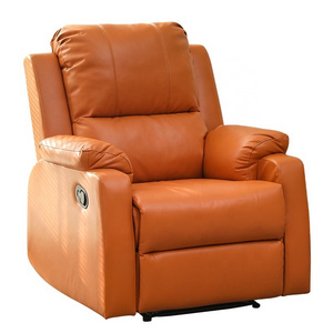 European luxury orange leisure electric recliner, multifunctional massage recliner sofa