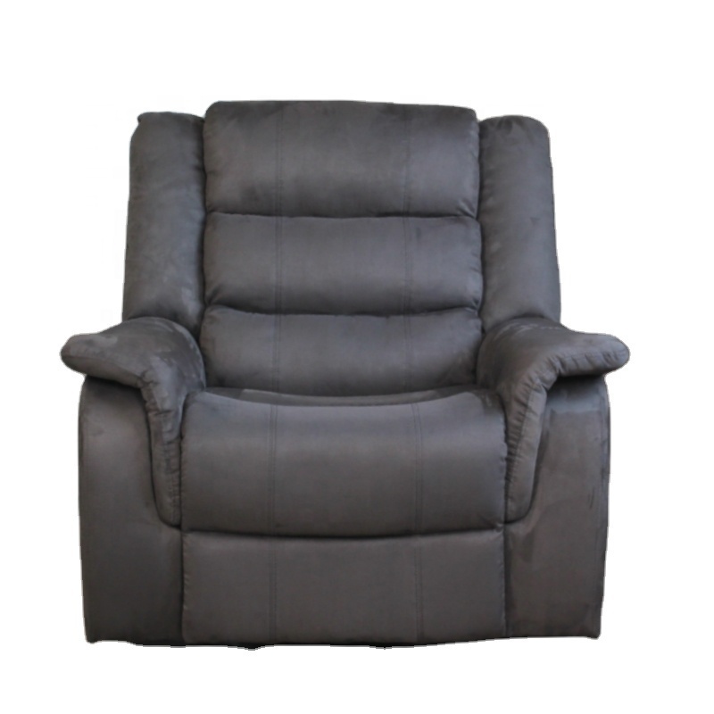 European Style Modern High-end gray suede fabric living room furniture Recliner Electric single person recliner sofa