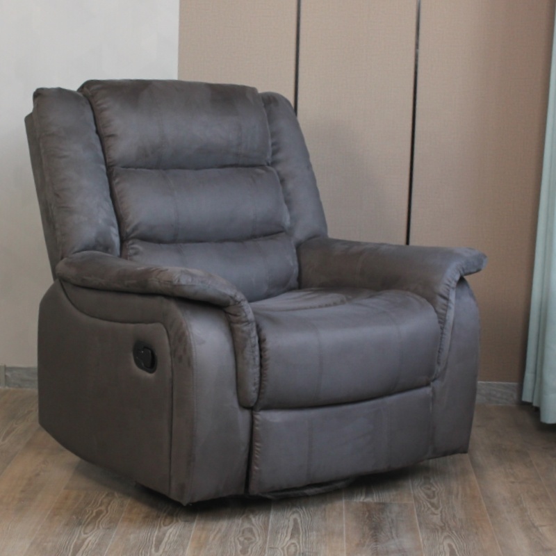 European Style Modern High-end gray suede fabric living room furniture Recliner Electric single person recliner sofa