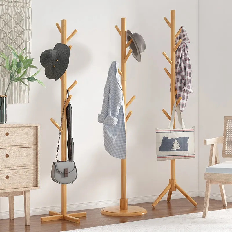 Bamboo Rack Towel, Storage Holders & Clothes Rack Towel Bamboo Foldable Coat Rack Stand Black Hanging