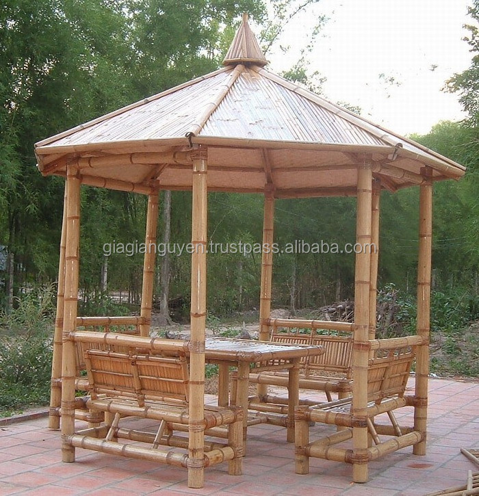 CHEAP PRICE bamboo furniture, bamboo fencing, bamboo gazebo & tiki hut bar