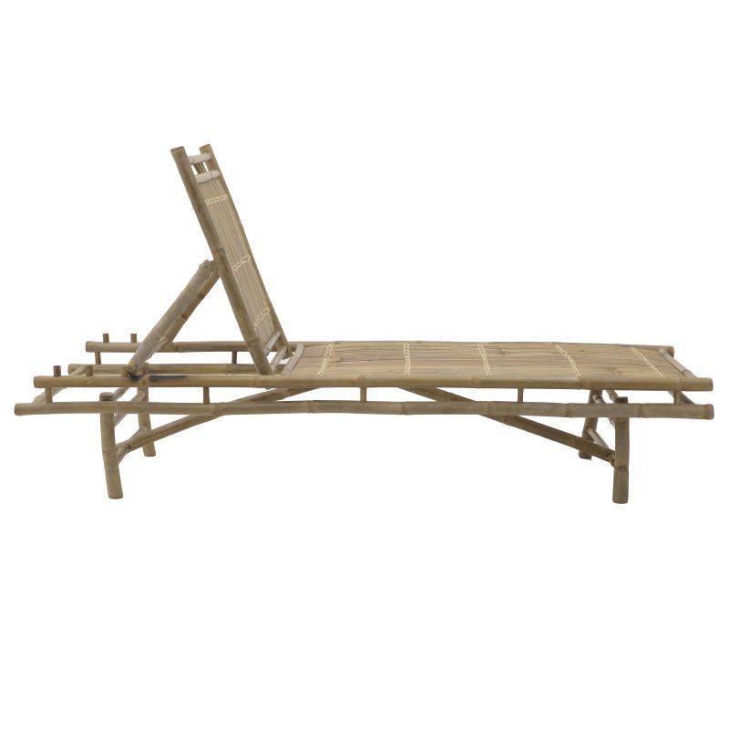 Bamboo Sun Lounger for Beach resort decor Bamboo sunbed with cushion price cheap durable double Sun Lounger