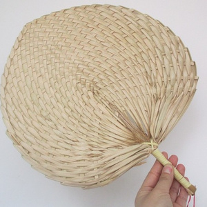 NATURAL STRAW WOVEN ROUND HAND FAN TRADITIONAL (WhatsApp +841676540581)