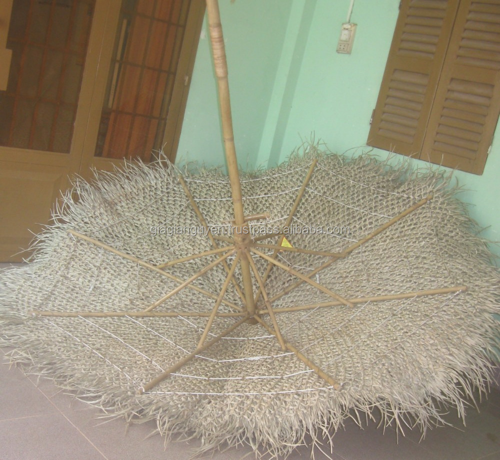 Thatch tiki umbrella - Palm leaf umbrella- Seagrass umbrella_ Good price 2017 ( Ms Mary - info@gianguyencraft.com)