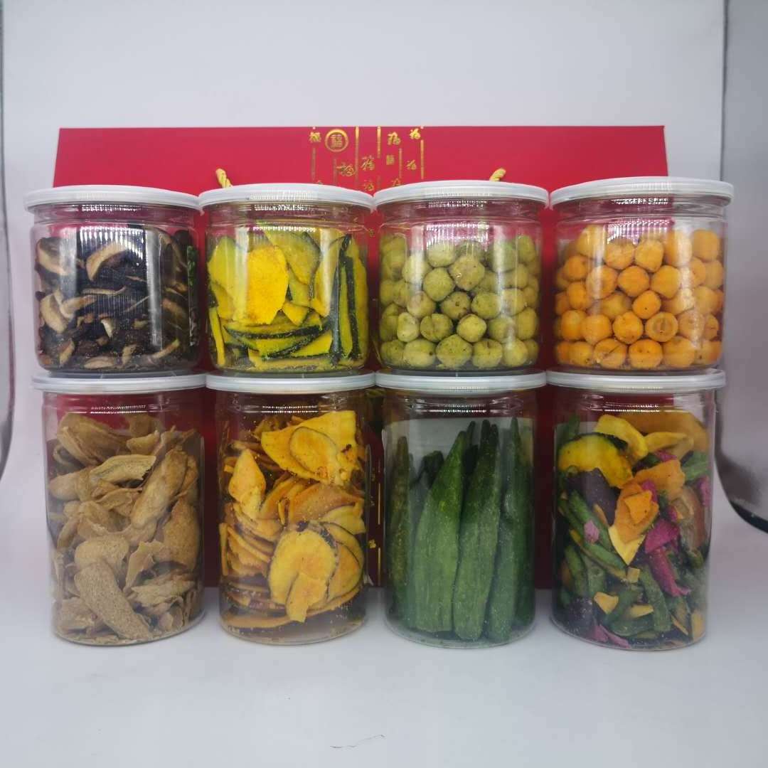 Mixed Fruits & Vegetables snacks crispy Jackfruit okra chips canned fruit kernels cashew nuts