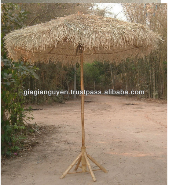 Manufacturer of Seagrass Umbrella - Thatch Umbrella from Vietnam