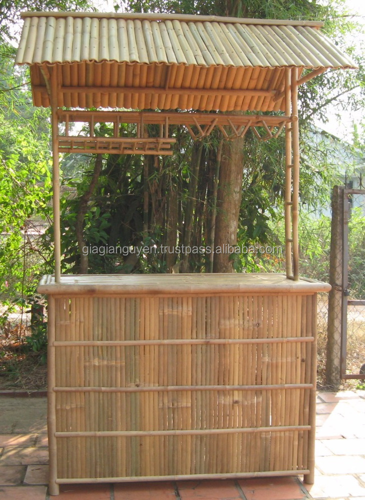 Cheap price of BAMBOO GAZEBO, BAMBOO TIKI BAR, BAMBOO TABLE-CHAIR SET from Vietnam