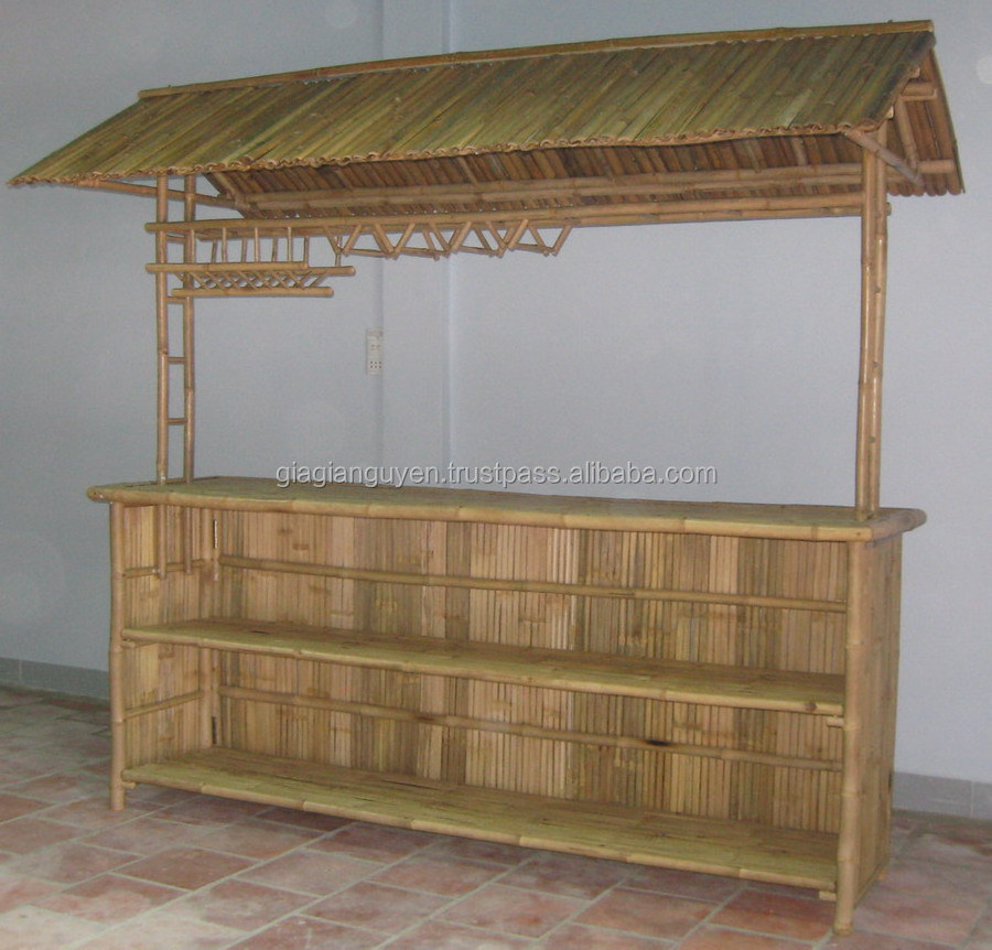 Cheap price of BAMBOO GAZEBO, BAMBOO TIKI BAR, BAMBOO TABLE-CHAIR SET from Vietnam