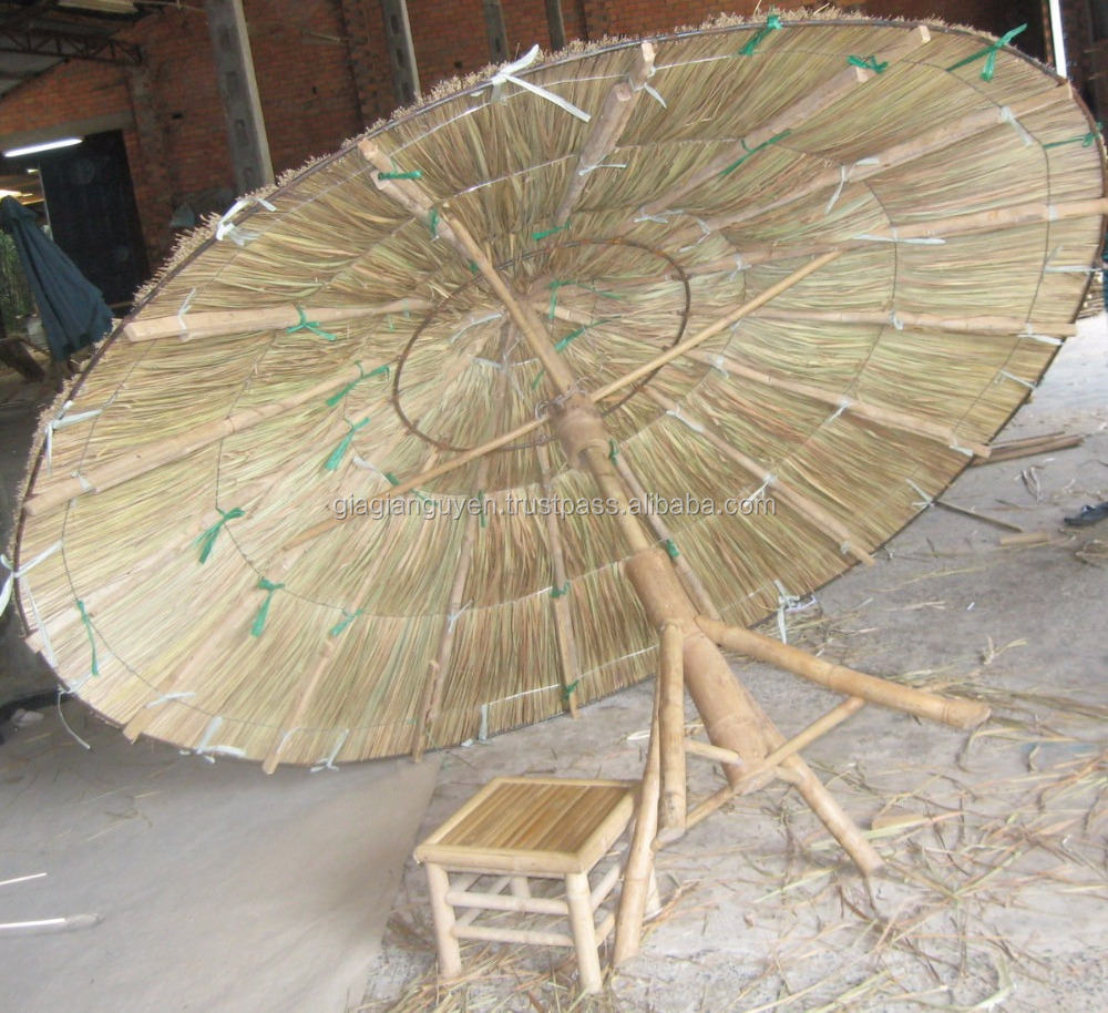 Thatch tiki umbrella - Palm leaf umbrella- Seagrass umbrella_ Good price 2017 ( Ms Mary - info@gianguyencraft.com)