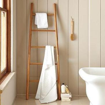 Bathroom bamboo ladder tower rack 3 steps / Ladder 4 steps / 5 steps bamboo ladder