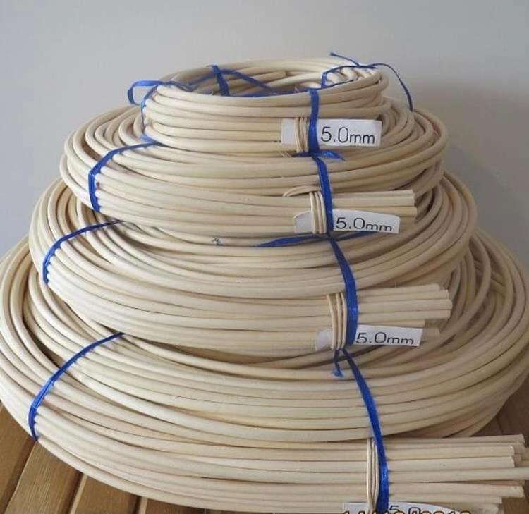 Rattan Cane Webbing Viet Nam Natural White Color Material Rattan Bleached Rattan poles