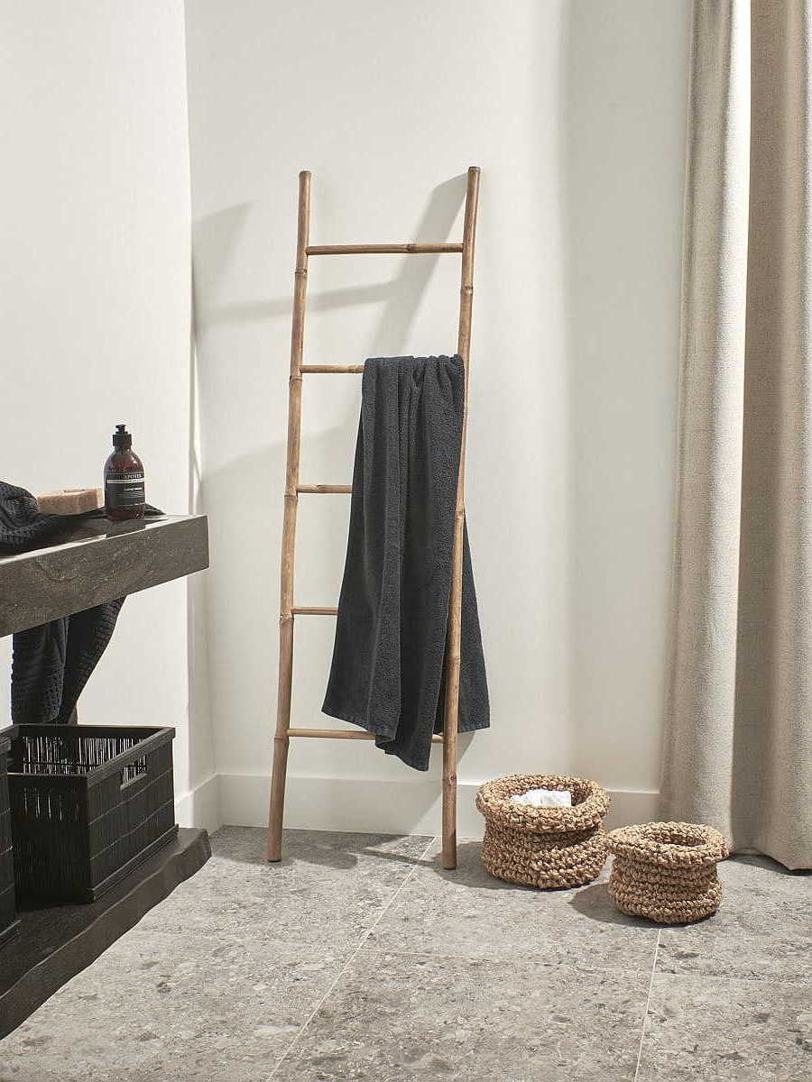 Bathroom bamboo ladder tower rack 3 steps / Ladder 4 steps / 5 steps bamboo ladder