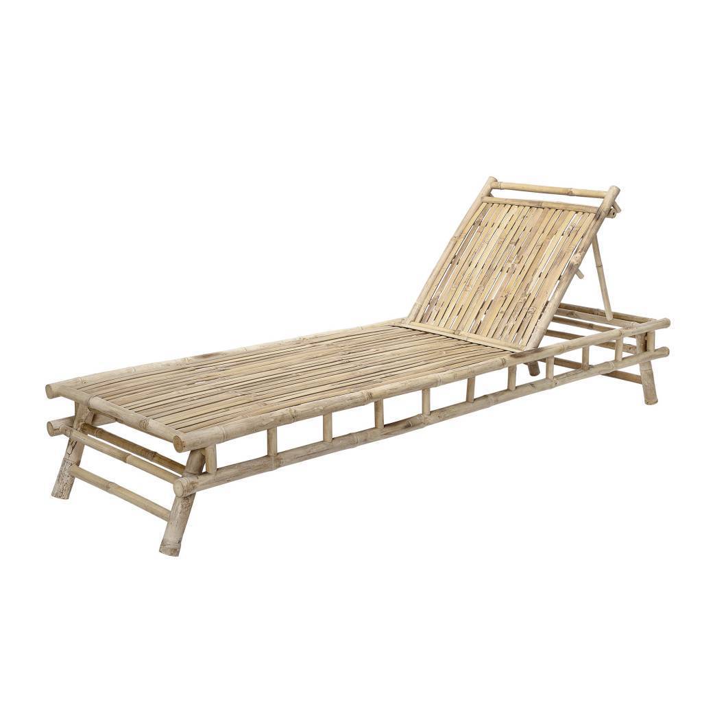 Bamboo Sun Lounger for Beach resort decor Bamboo sunbed with cushion price cheap durable double Sun Lounger