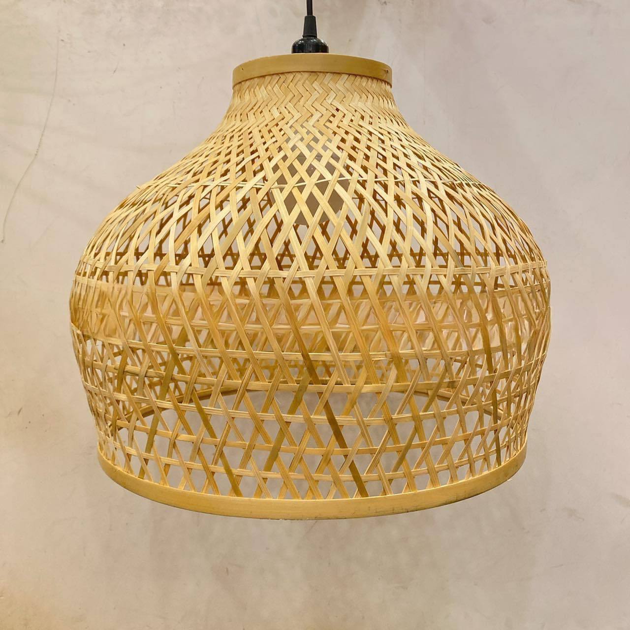 Round natural rattan wicker vintage lampshade New Modern bamboo hanging lamp shade cover frames