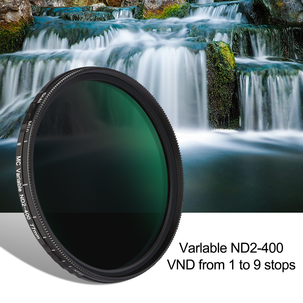 GiAi 77mm Variable ND Filter ND2-400 Variable ND digital camera lens filter