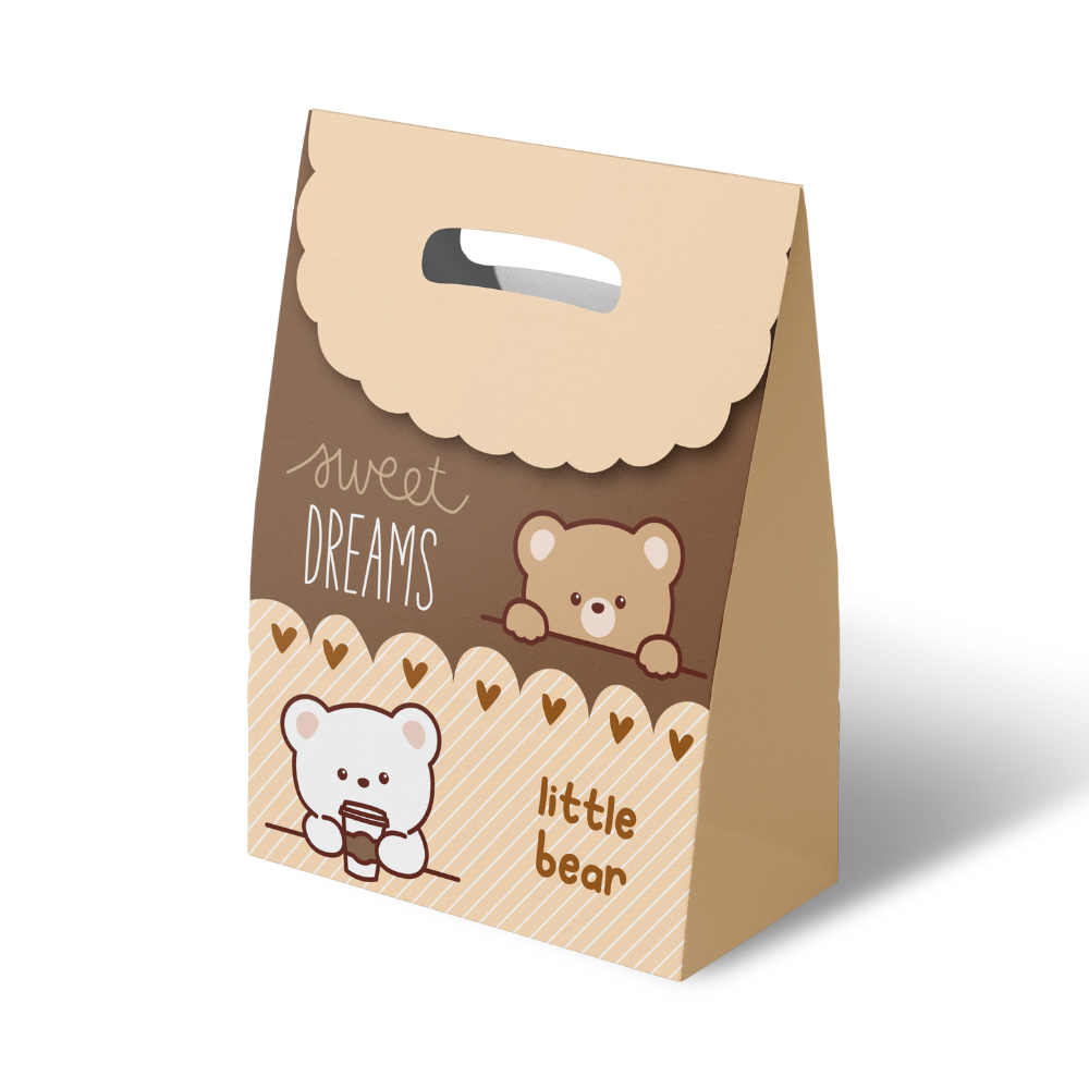 Paper Gift Candy Bag Die Cut Foldable Handle Gift Bag With Best Price From Viet Nam