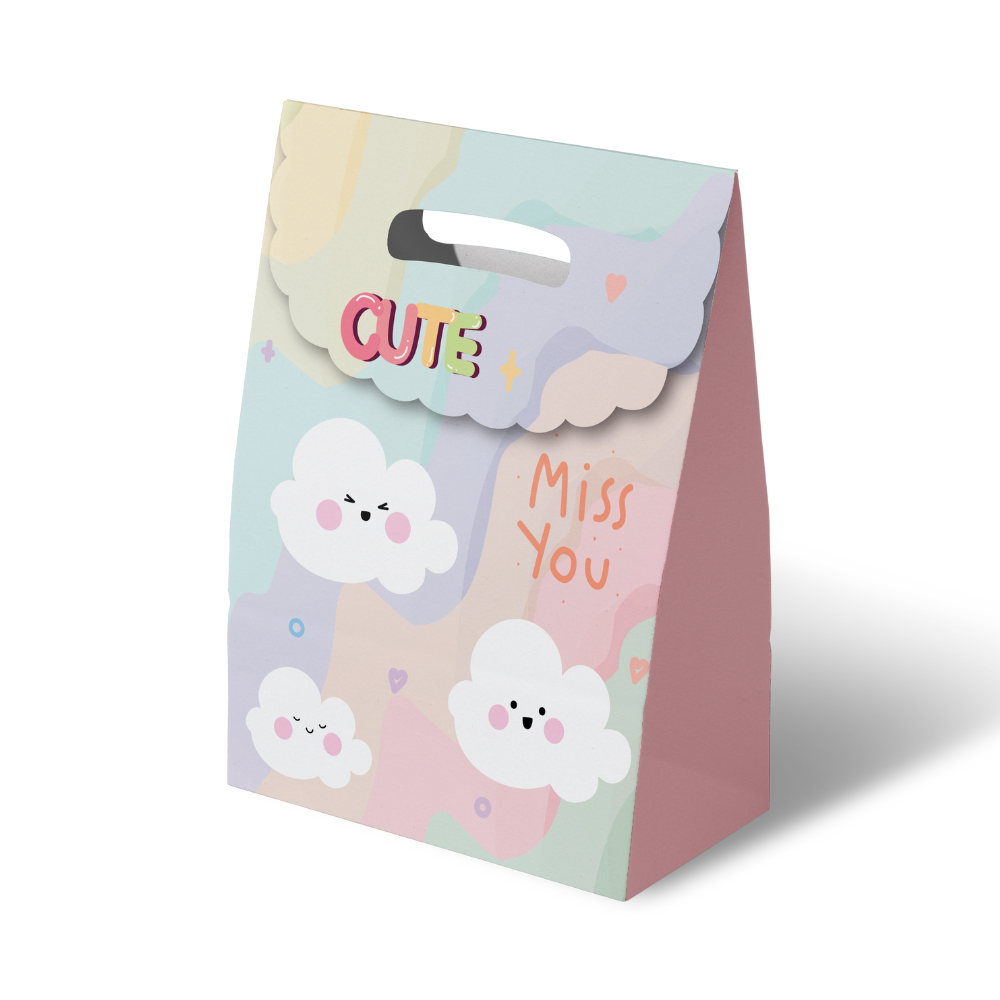 Paper Gift Candy Bag Die Cut Foldable Handle Gift Bag With Best Price From Viet Nam