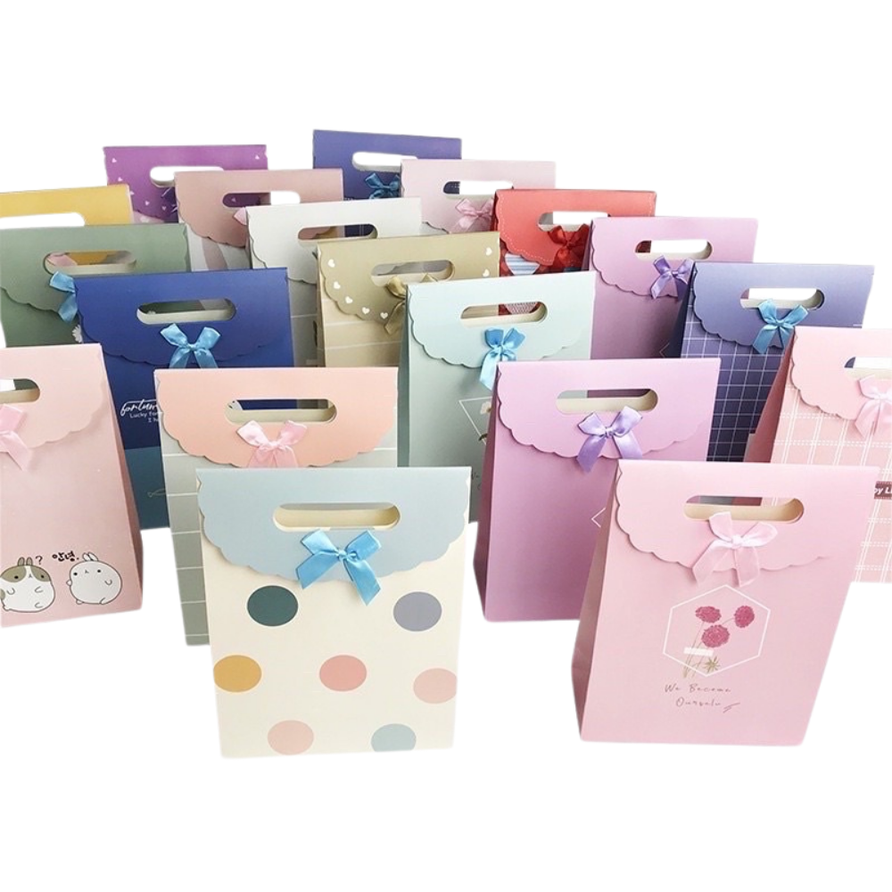 Paper Gift Candy Bag Die Cut Foldable Handle Gift Bag With Best Price From Viet Nam