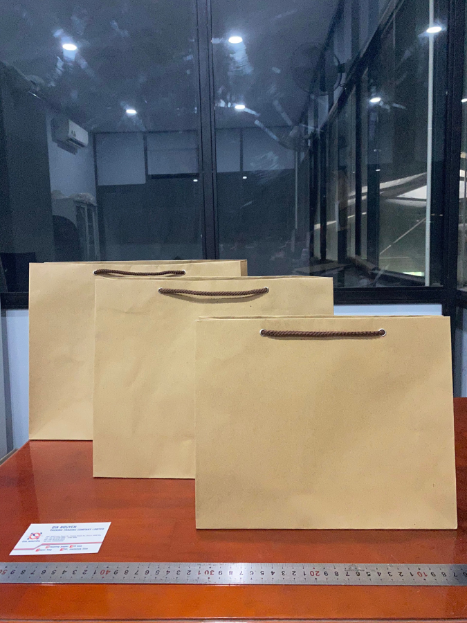 Plain Kraft paper bag Rope Kraft Paper Twisted Handle Shopping Carrier Bag Paper Bags With Your Own Logo