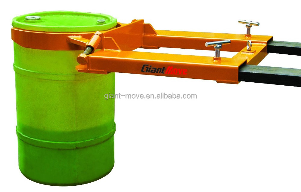 Heavy duty 682kg Capacity Drum Grab Forklift Oil Drum Clamp, Forklift Single Drum Lifter Attachment